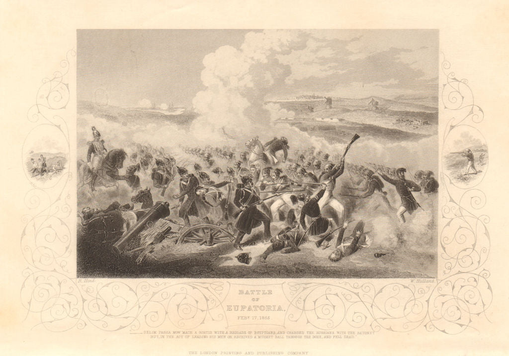 CRIMEAN WAR. Battle of Eupatoria (Yevpatoria) February 17th 1855 1860 print
